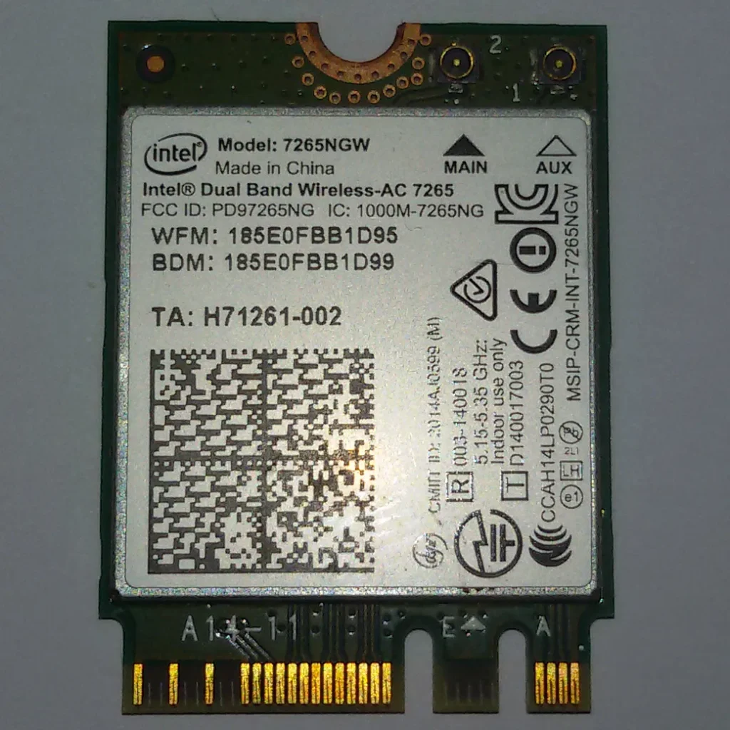 کارت شبکه وای فای اینتل intel 7265NGW AC-7265