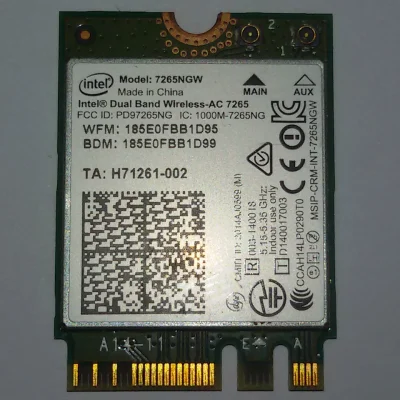 کارت شبکه وای فای اینتل intel 7265NGW AC-7265